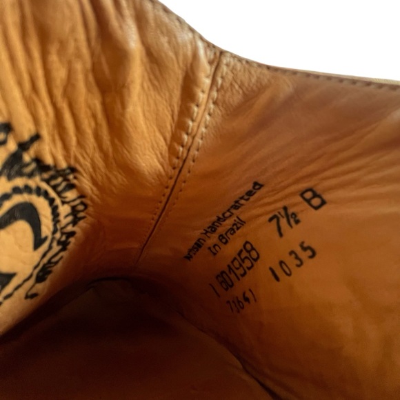 Charlie 1 Horse by Lucchese Leather Western Mules Size 7.5  Star Inlay, Two-Tone - Picture 10 of 11